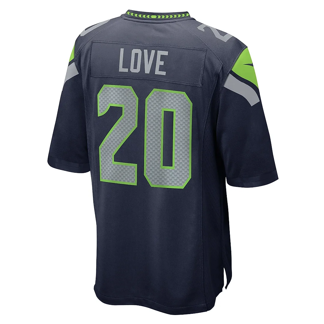 Zennovawear Men's Seattle Seahawks Julian Love College Navy Game Jersey
