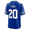 Zennovawear Men's Seattle Seahawks Julian Love Royal Throwback Player Game Jersey
