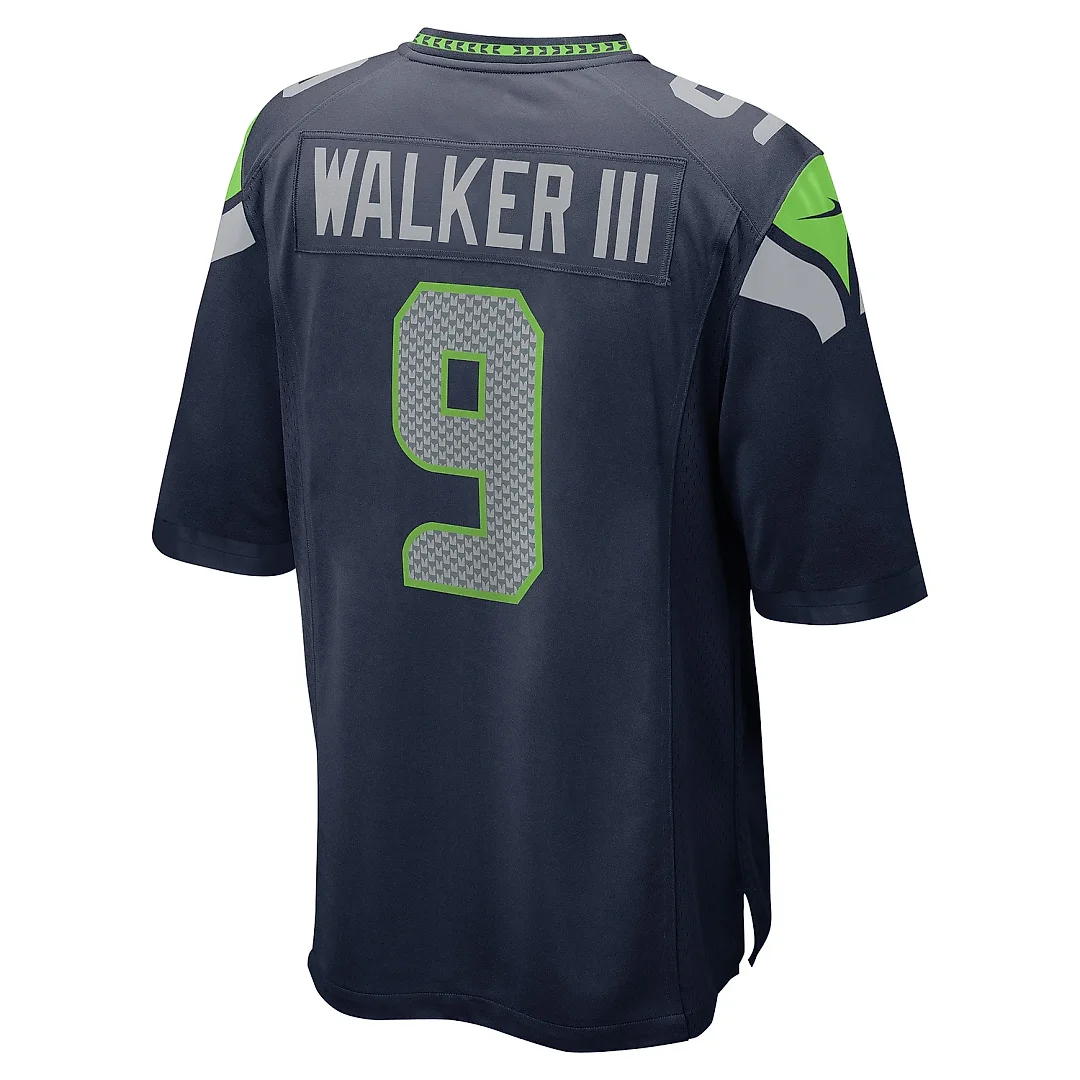 Zennovawear Men's Seattle Seahawks Kenneth Walker III Navy Player Game Jersey