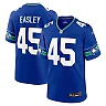 Zennovawear Men's Seattle Seahawks Kenny Easley Royal Throwback Retired Player Game Jersey
