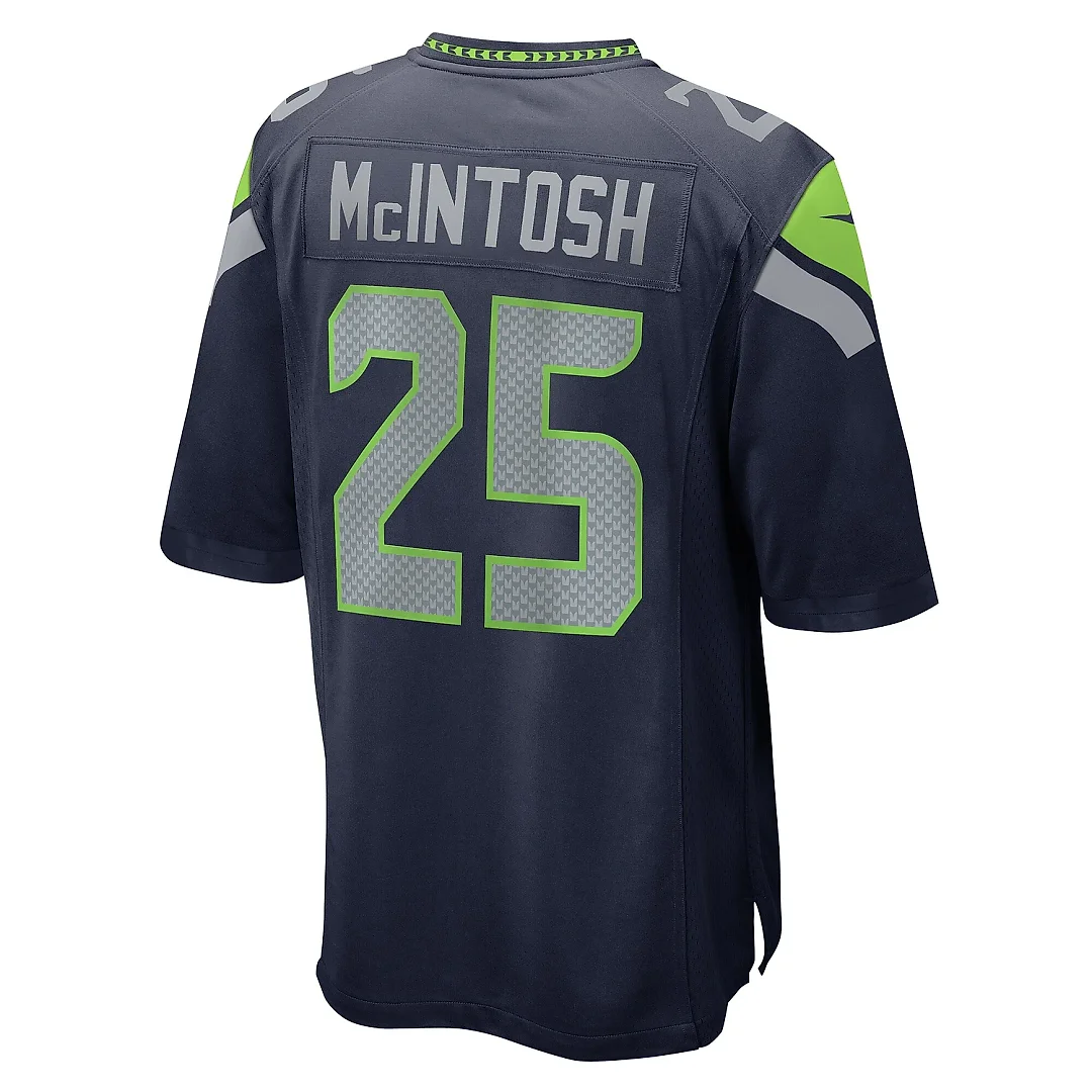 Zennovawear Men's Seattle Seahawks Kenny McIntosh College Navy Game Jersey