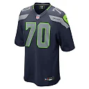 Zennovawear Men's Seattle Seahawks Laken Tomlinson College Navy Game Jersey