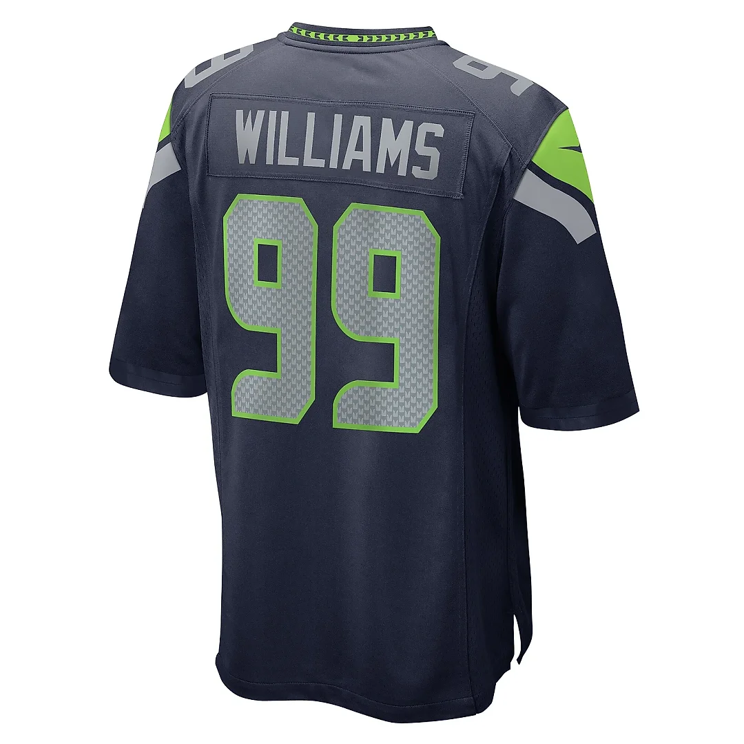 Zennovawear Men's Seattle Seahawks Leonard Williams College Navy Game Jersey