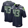 Zennovawear Men's Seattle Seahawks Levi Bell College Navy Team Game Jersey