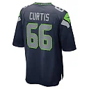 Zennovawear Men's Seattle Seahawks McClendon Curtis College Navy Team Game Jersey