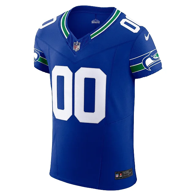 Zennovawear Men's Seattle Seahawks Men's Royal Alternate Vapor F.U.S.E. Elite Custom Jersey