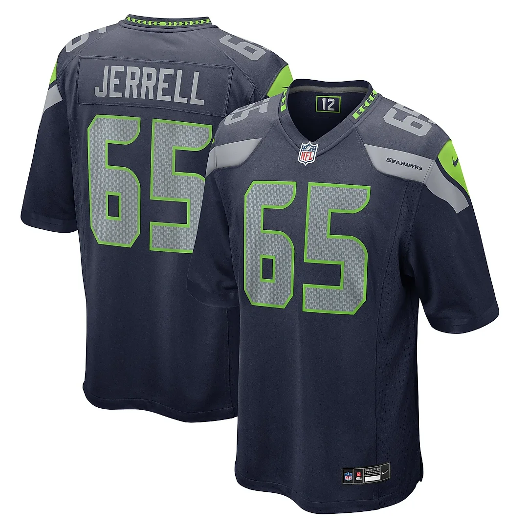 Zennovawear Men's Seattle Seahawks Michael Jerrell College Navy Game Jersey