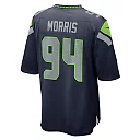 Zennovawear Men's Seattle Seahawks Mike Morris College Navy Game Jersey