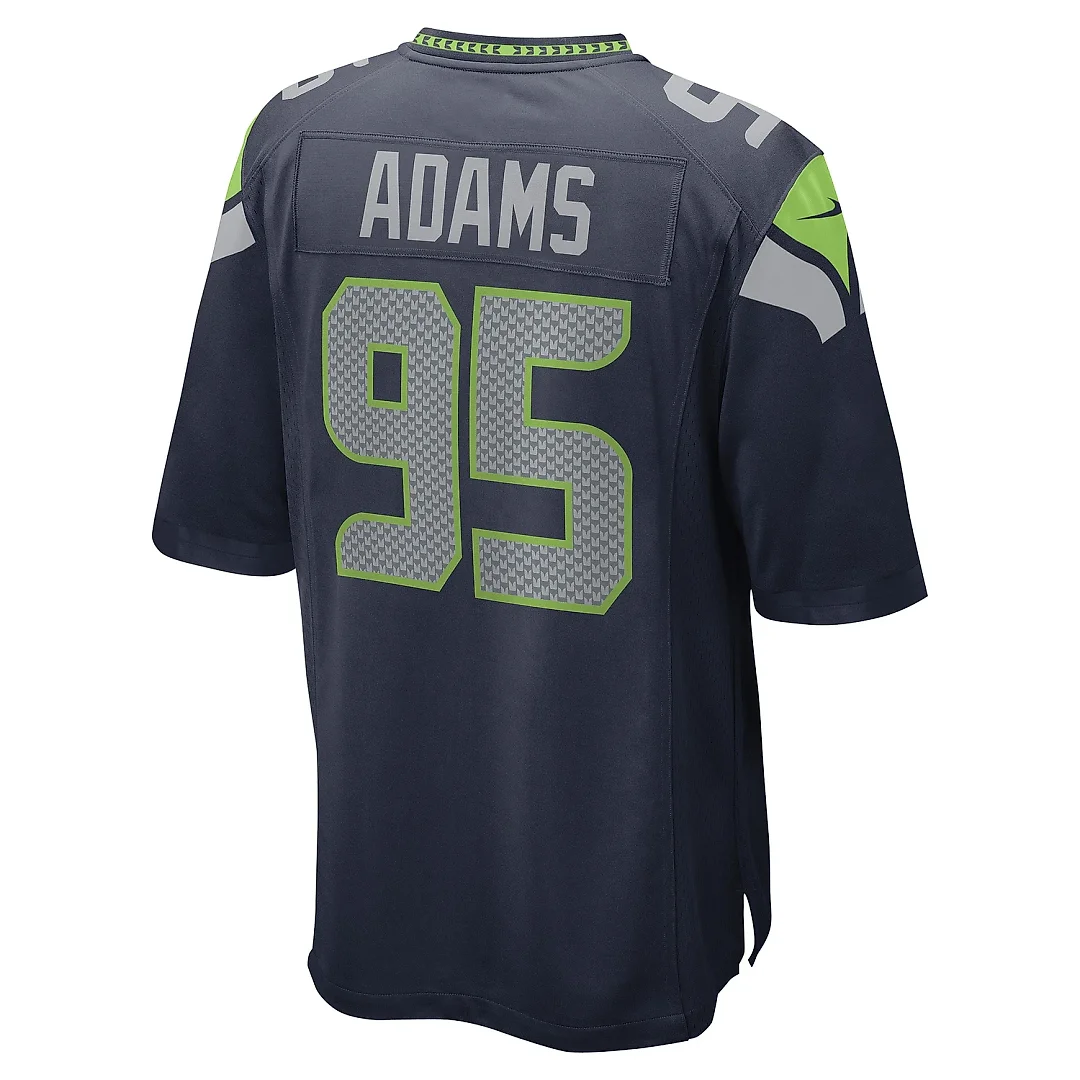 Zennovawear Men's Seattle Seahawks Myles Adams College Navy Game Player Jersey