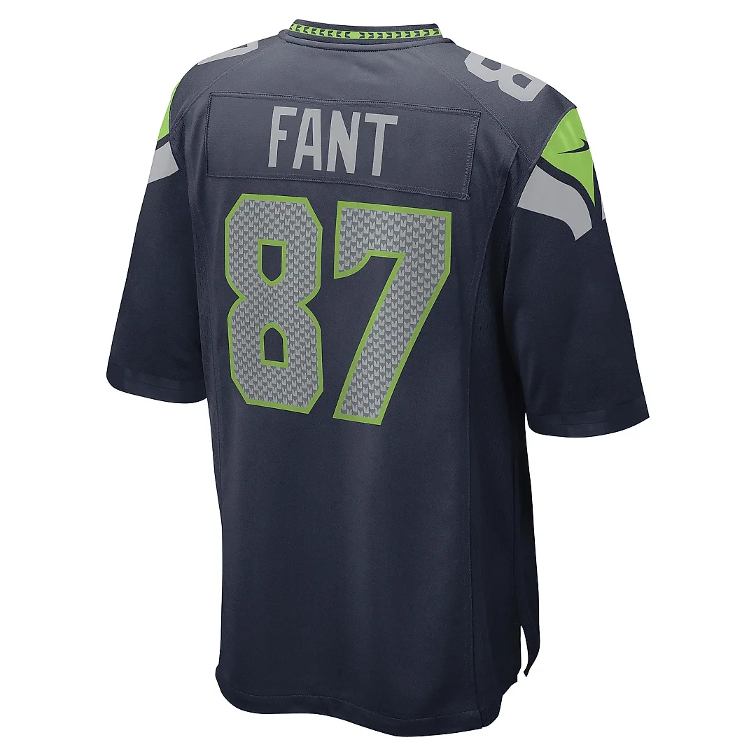 Zennovawear Men's Seattle Seahawks Noah Fant College Navy Game Player Jersey