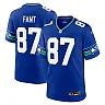 Zennovawear Men's Seattle Seahawks Noah Fant Royal Throwback Player Game Jersey