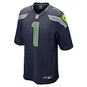 Zennovawear Men's Seattle Seahawks Number 1 Groom College Navy Game Jersey