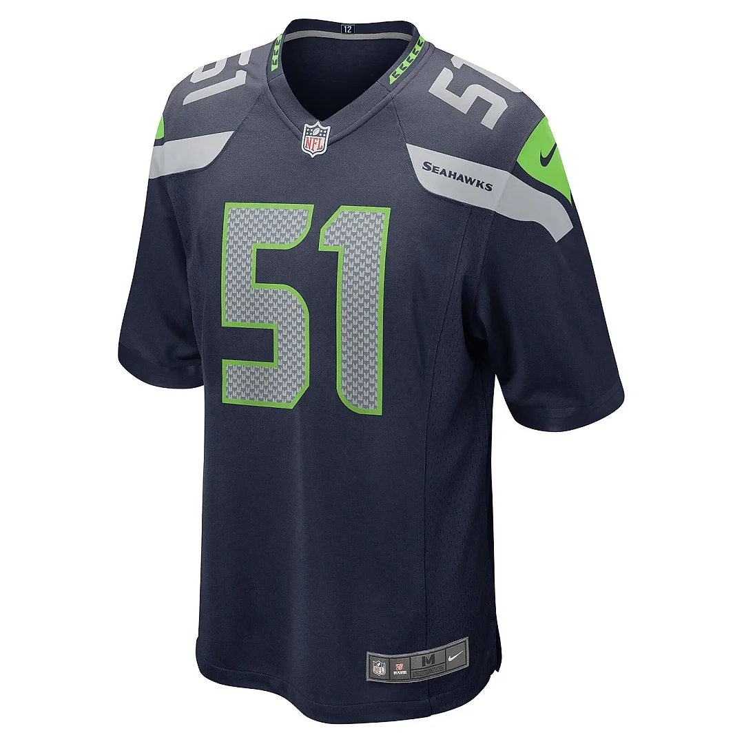 Zennovawear Men's Seattle Seahawks Olusegun Oluwatimi College Navy Game Jersey