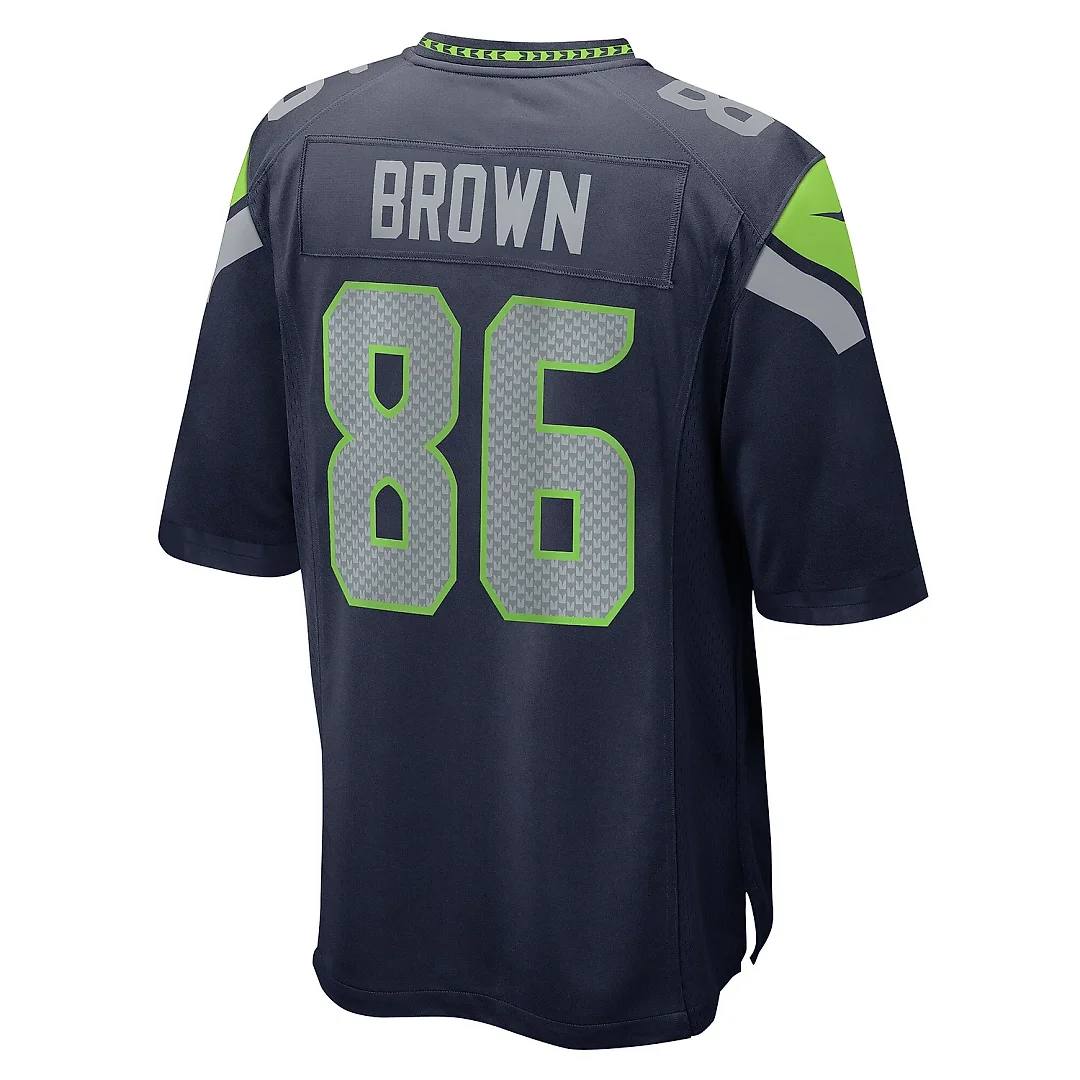 Zennovawear Men's Seattle Seahawks Pharaoh Brown College Navy Game Jersey