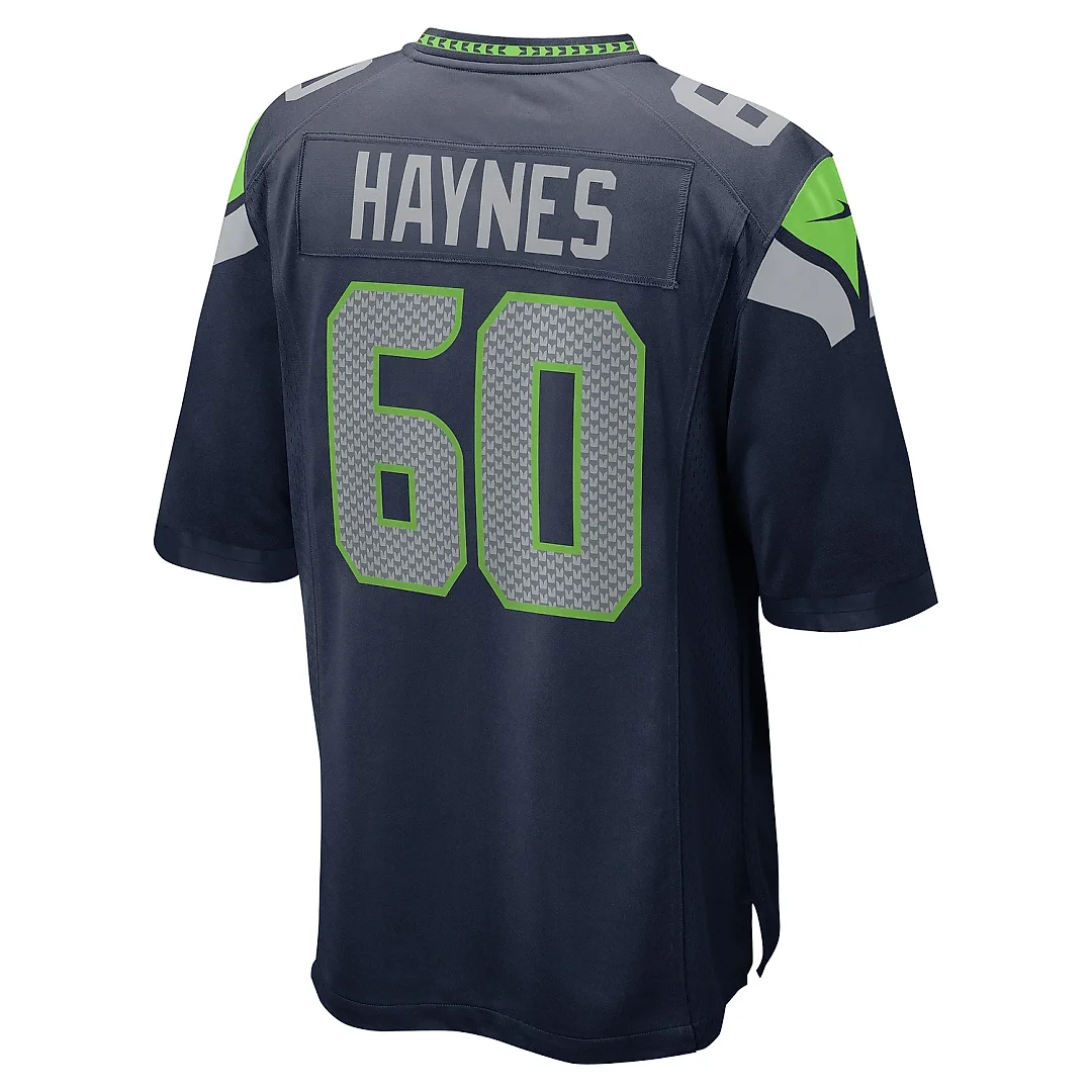 Zennovawear Men's Seattle Seahawks Phil Haynes College Navy Game Jersey