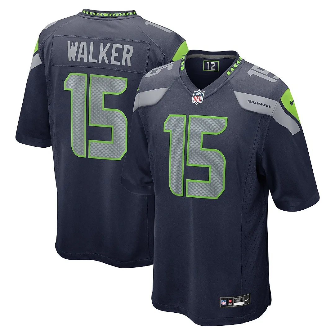 Zennovawear Men's Seattle Seahawks P.J. Walker College Navy Game Jersey