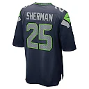 Zennovawear Men's Seattle Seahawks Richard Sherman College Navy Retired Game Jersey
