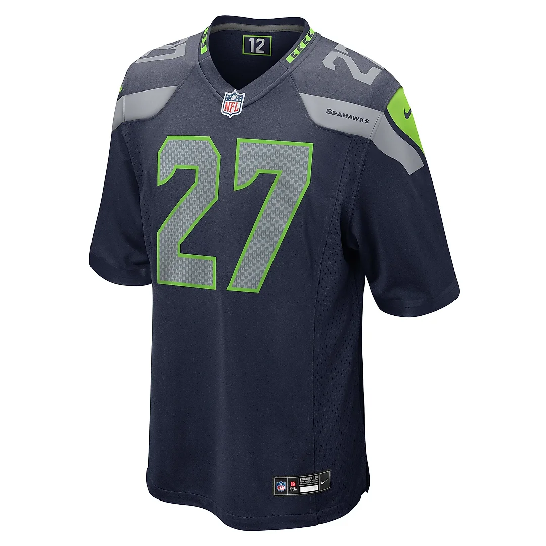 Zennovawear Men's Seattle Seahawks Riq Woolen College Navy Game Jersey