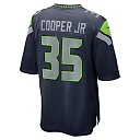 Zennovawear Men's Seattle Seahawks Ryan Cooper Jr. College Navy Team Game Jersey