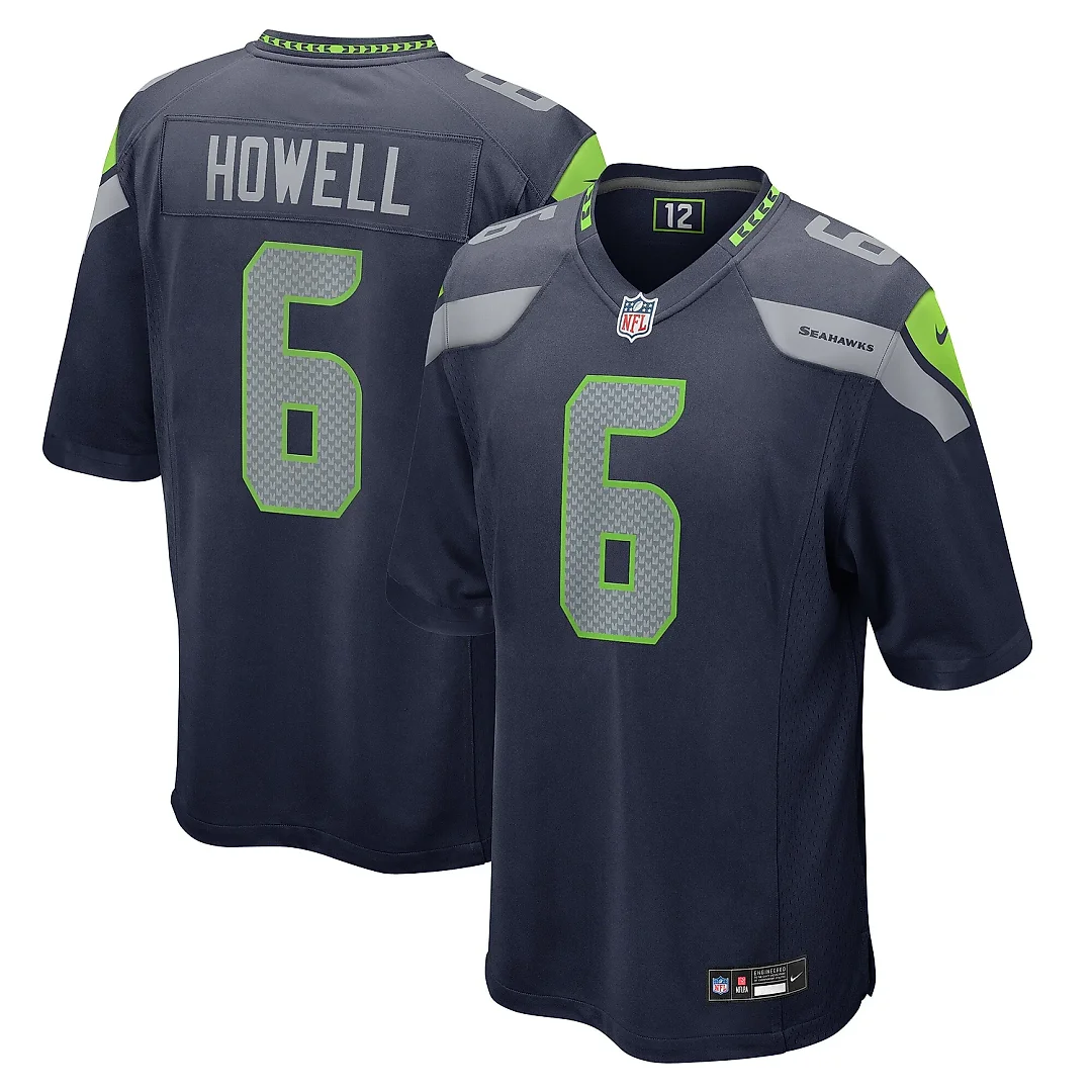 Zennovawear Men's Seattle Seahawks Sam Howell College Navy Game Jersey