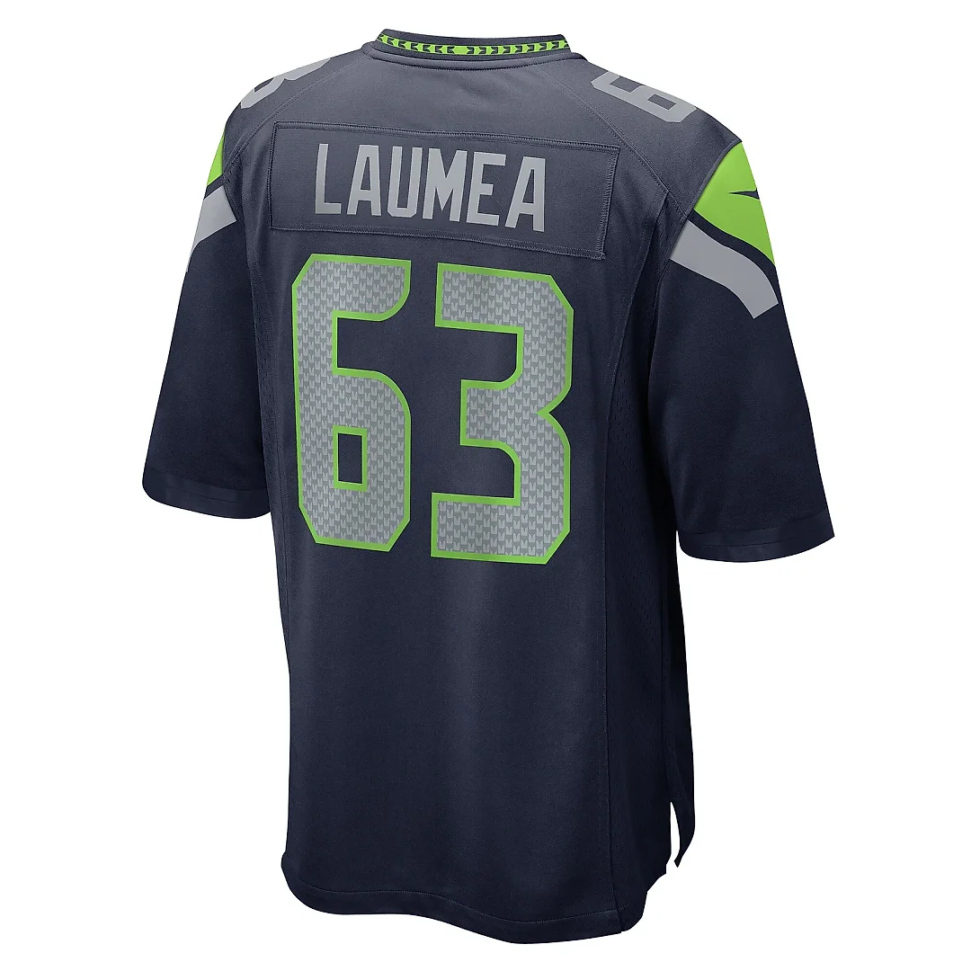 Zennovawear Men's Seattle Seahawks Sataoa Laumea College Navy Game Jersey