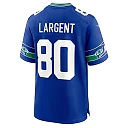 Zennovawear Men's Seattle Seahawks Steve Largent Royal Throwback Retired Player Game Jersey
