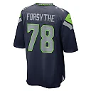 Zennovawear Men's Seattle Seahawks Stone Forsythe College Navy Game Jersey