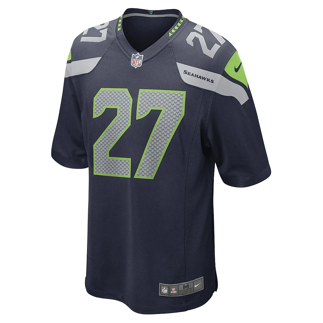 Zennovawear Men's Seattle Seahawks Tariq Woolen College Navy Game Player Jersey