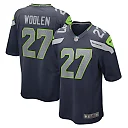 Zennovawear Men's Seattle Seahawks Tariq Woolen College Navy Game Player Jersey