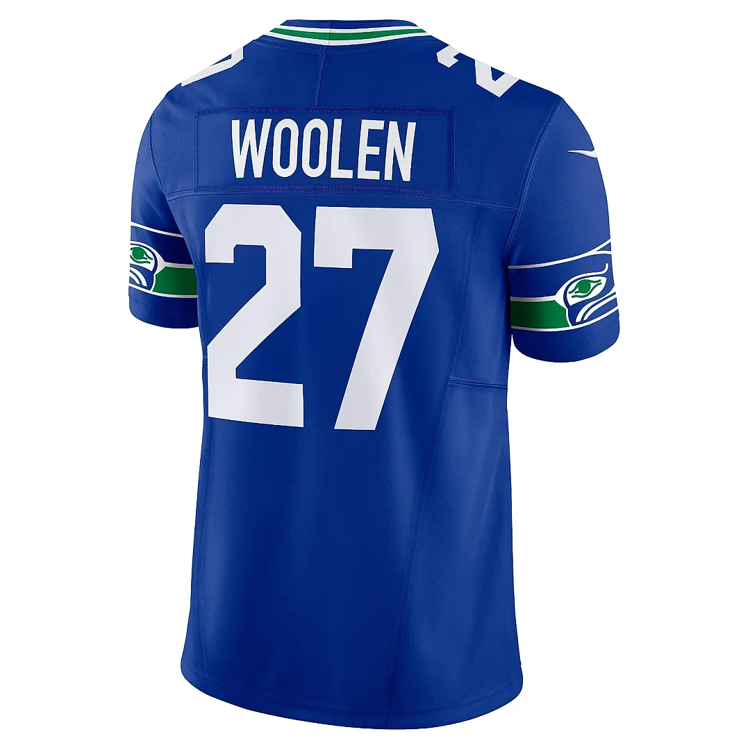 Zennovawear Men's Seattle Seahawks Tariq Woolen Royal Alternate Vapor F.U.S.E. Limited Jersey