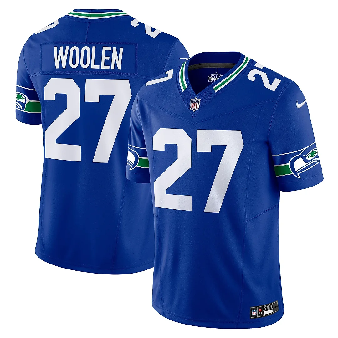 Zennovawear Men's Seattle Seahawks Tariq Woolen Royal Alternate Vapor F.U.S.E. Limited Jersey