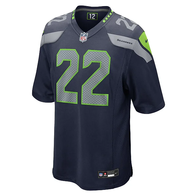 Zennovawear Men's Seattle Seahawks Tre Brown College Navy Game Jersey