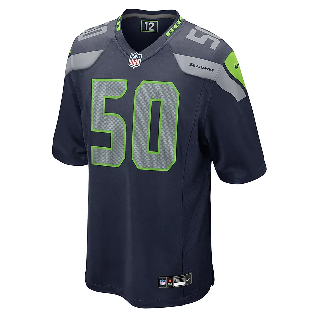 Zennovawear Men's Seattle Seahawks Trevis Gipson College Navy Game Jersey