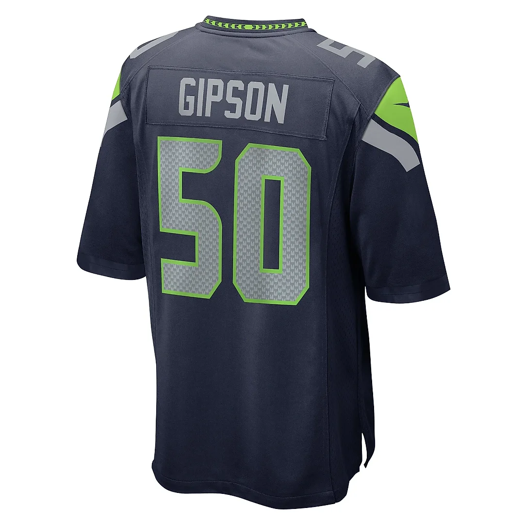 Zennovawear Men's Seattle Seahawks Trevis Gipson College Navy Game Jersey