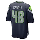Zennovawear Men's Seattle Seahawks Tyrice Knight College Navy Game Jersey
