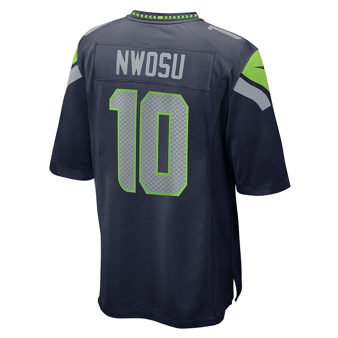 Zennovawear Men's Seattle Seahawks Uchenna Nwosu College Navy Game Jersey