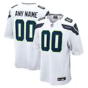 Zennovawear Men's Seattle Seahawks White Custom Game Jersey