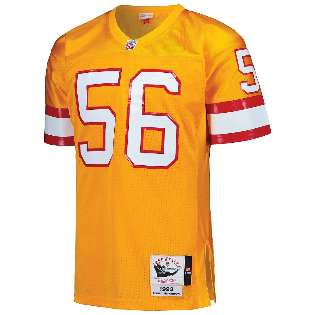 Zennovawear Men's Tampa Bay Buccaneers 1993 Hardy Nickerson Mitchell & Ness Orange Throwback Retired Player Jersey