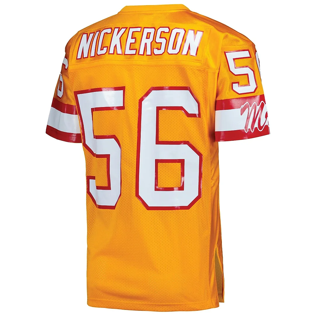 Zennovawear Men's Tampa Bay Buccaneers 1993 Hardy Nickerson Mitchell & Ness Orange Throwback Retired Player Jersey