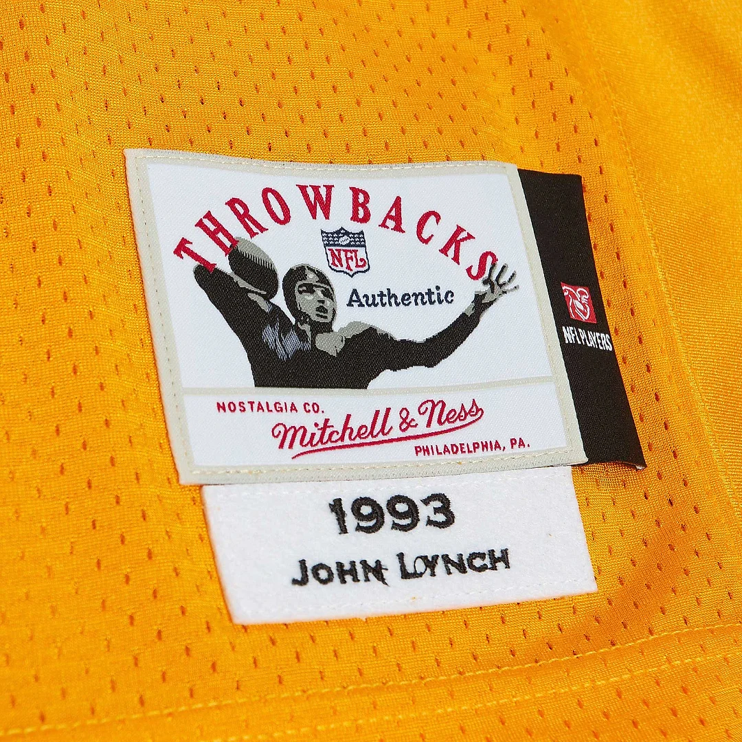 Zennovawear Men's Tampa Bay Buccaneers 1993 John Lynch Mitchell & Ness Orange Throwback Retired Player Jersey