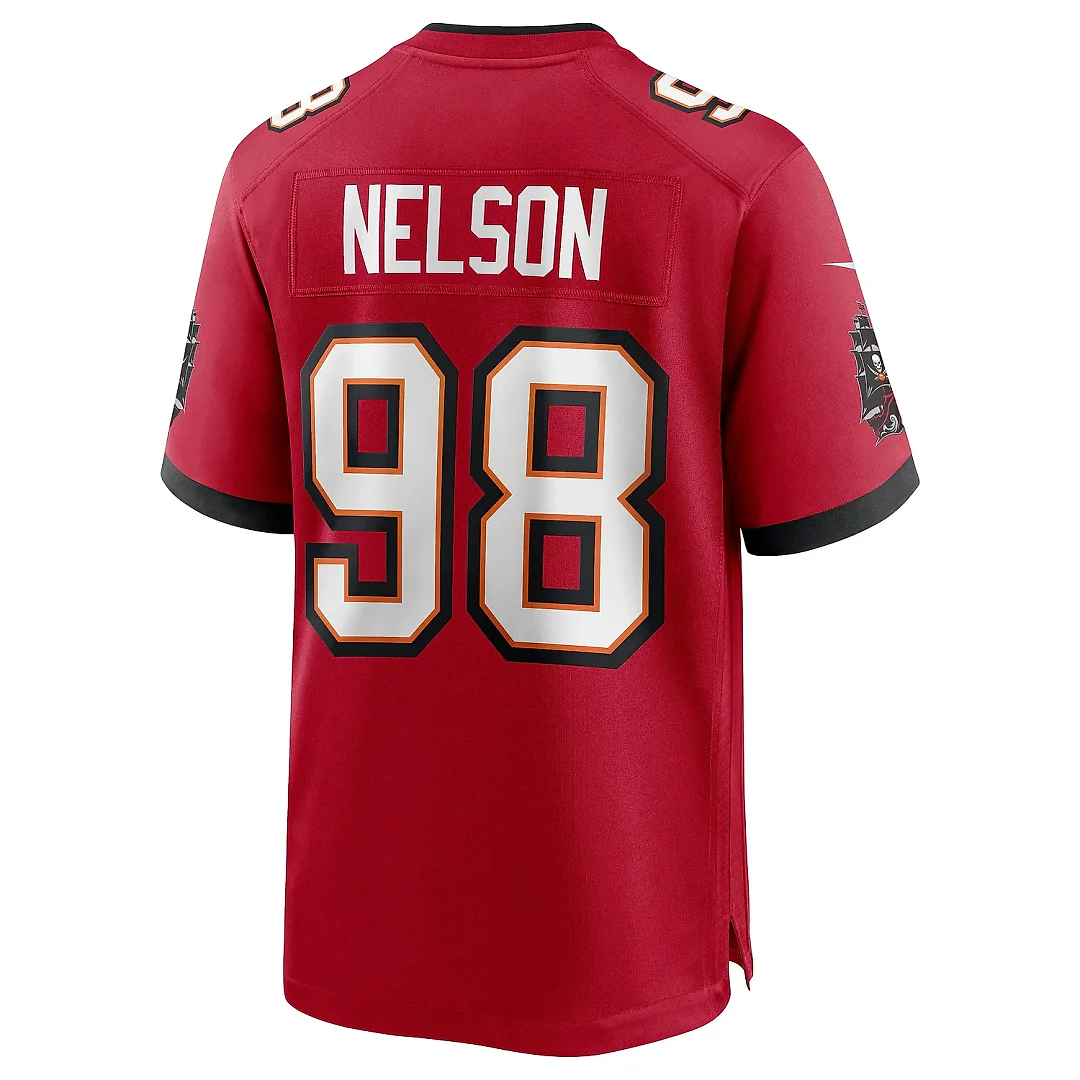Zennovawear Men's Tampa Bay Buccaneers Anthony Nelson Red Game Jersey