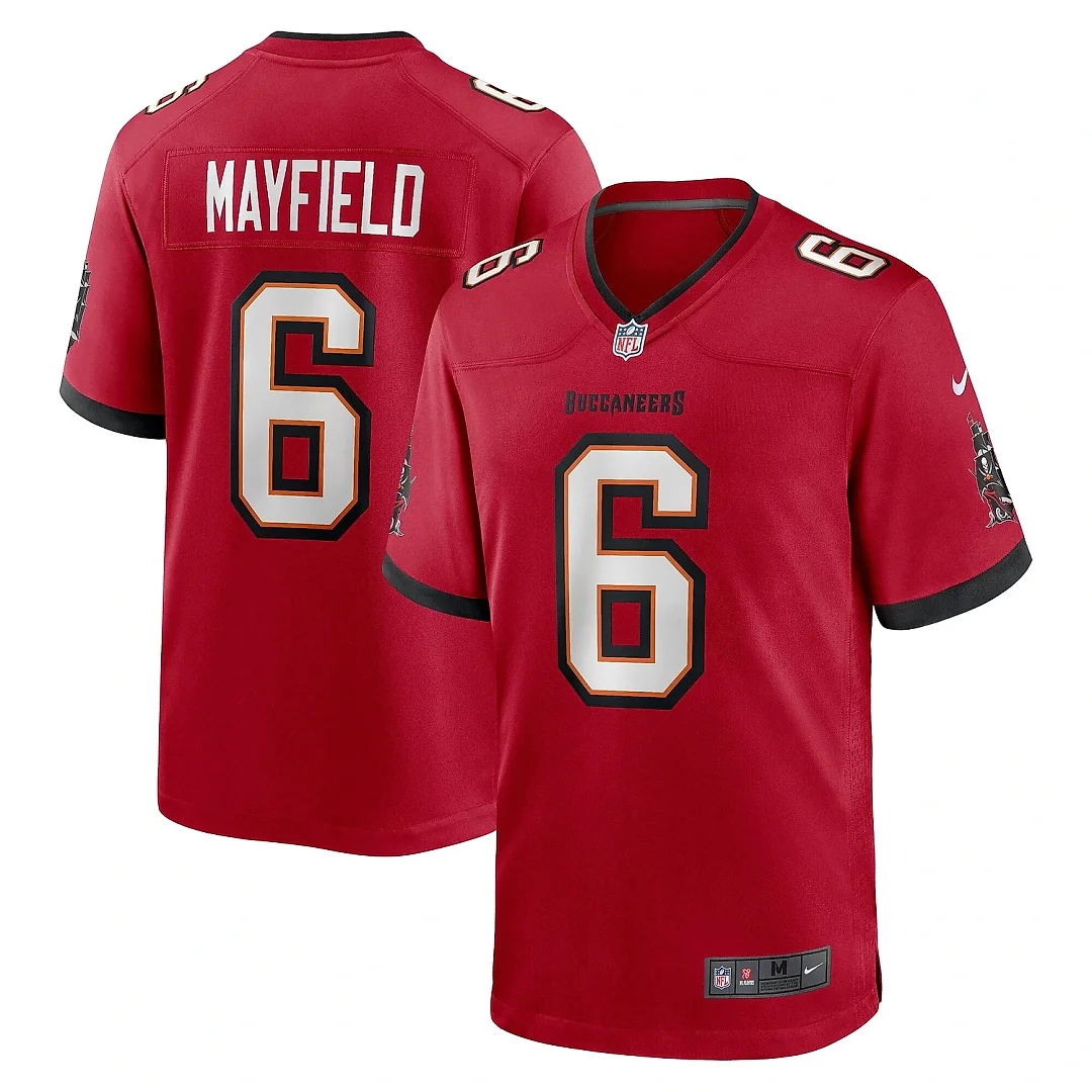 Zennovawear Men's Tampa Bay Buccaneers Baker Mayfield Red Team Game Jersey