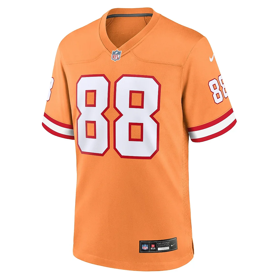 Zennovawear Men's Tampa Bay Buccaneers Cade Otton Orange Throwback Game Jersey