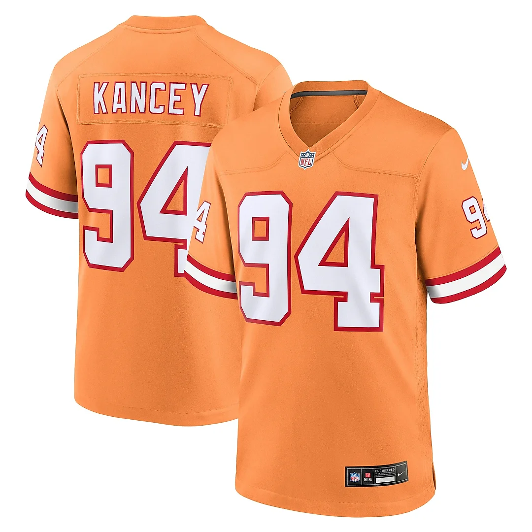 Zennovawear Men's Tampa Bay Buccaneers Calijah Kancey Orange Alternate Team Game Jersey