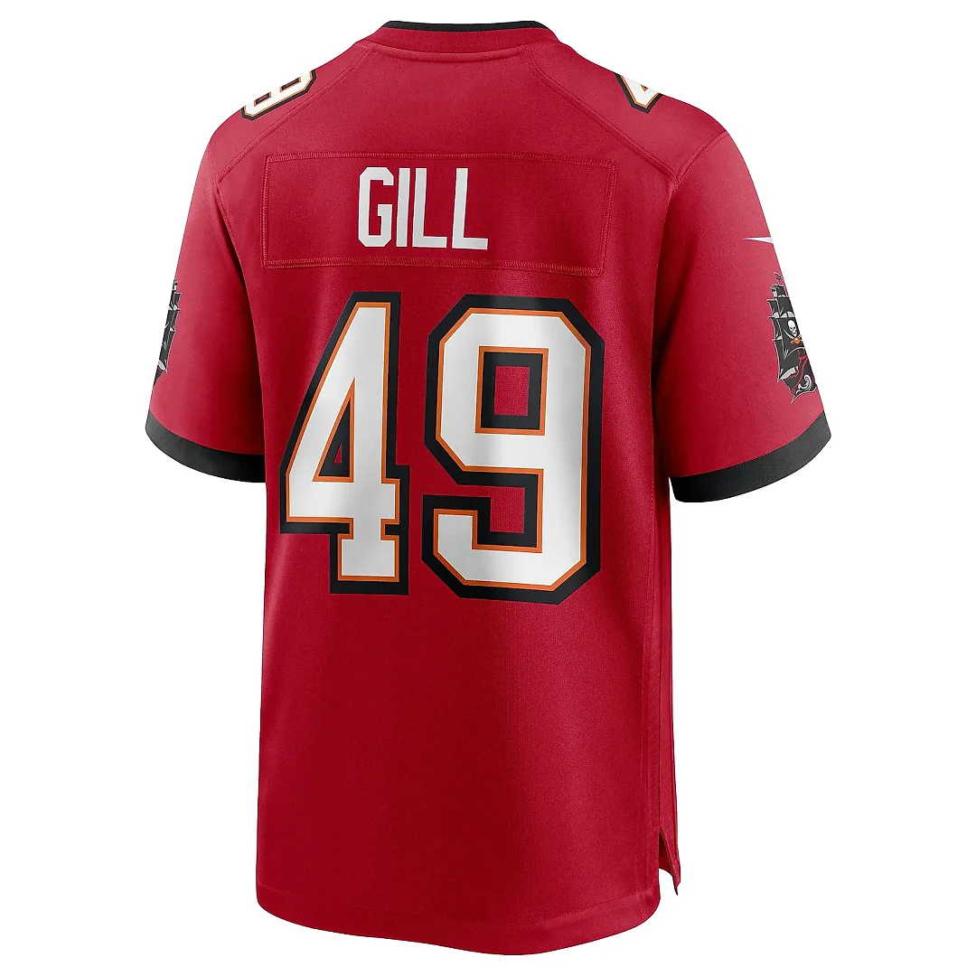 Zennovawear Men's Tampa Bay Buccaneers Cam Gill Red Game Jersey