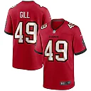 Zennovawear Men's Tampa Bay Buccaneers Cam Gill Red Game Jersey