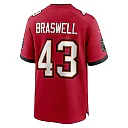 Zennovawear Men's Tampa Bay Buccaneers Chris Braswell Red Game Jersey