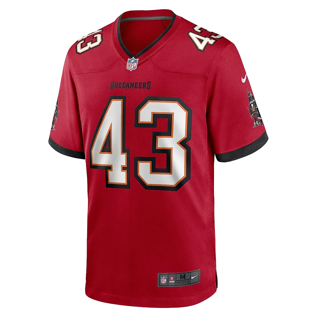 Zennovawear Men's Tampa Bay Buccaneers Chris Braswell Red Game Jersey