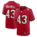 Zennovawear Men's Tampa Bay Buccaneers Chris Braswell Red Game Jersey