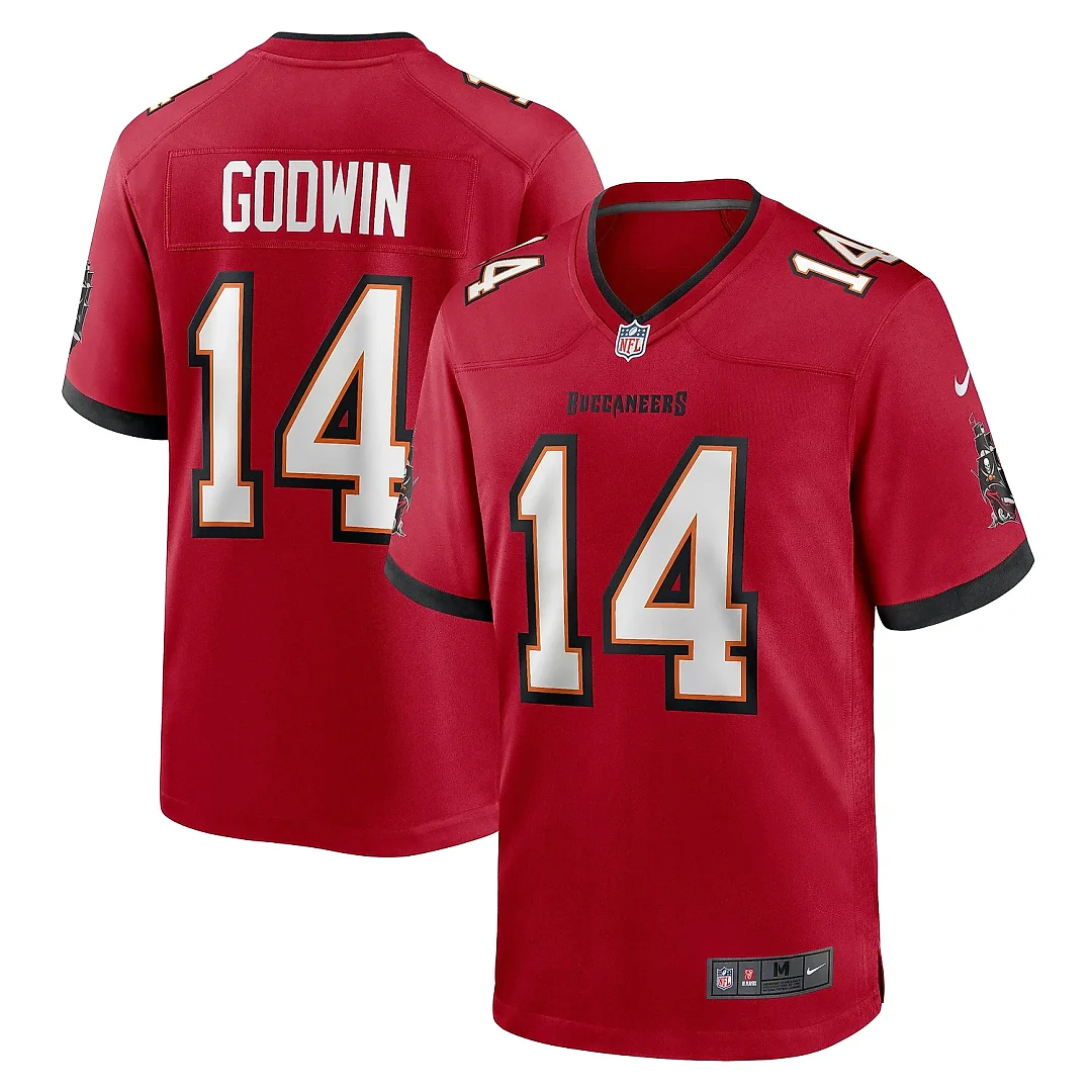 Zennovawear Men's Tampa Bay Buccaneers Chris Godwin Red Game Jersey